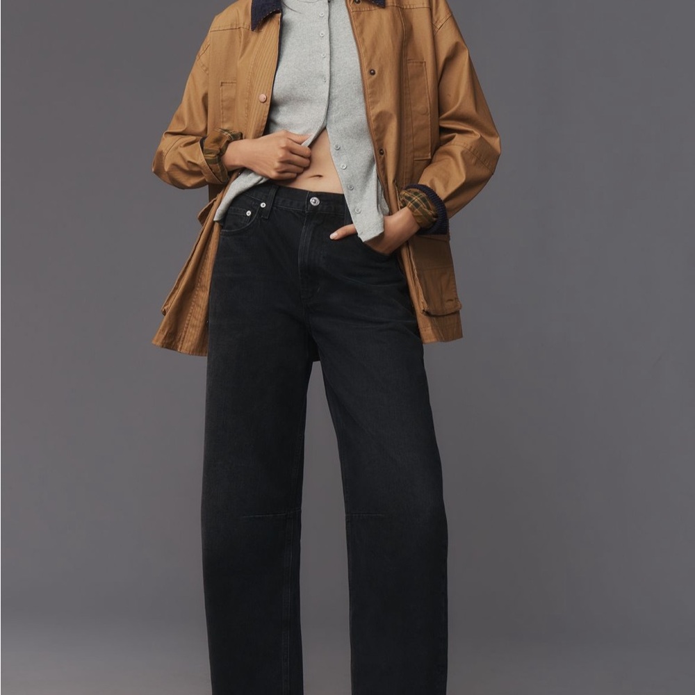 Citizens Of Humanity micro relaxed high rise tapered Jeans.Sz 29, Domino (Black)